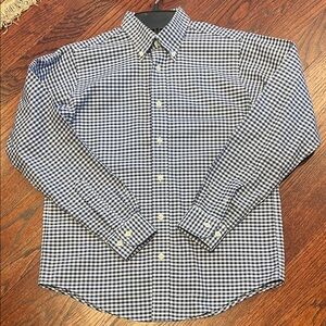 Boys Brooks Brothers Checkered Dress Shirt Size M Non-Iron